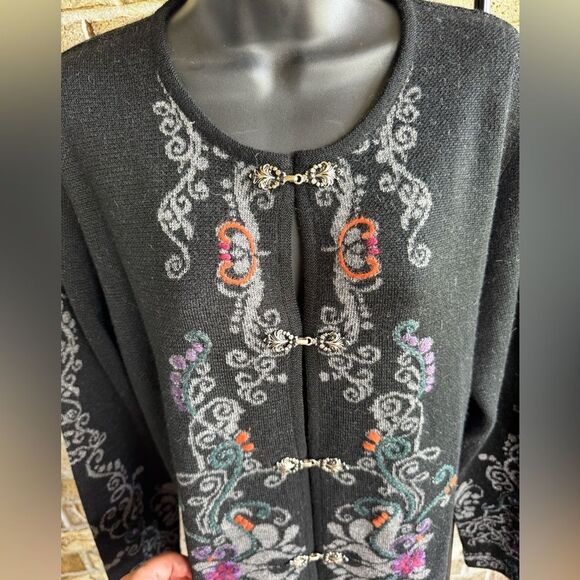 North Style Peruvian Alpaca Long Cardigan Size Large - Picture 5 of 13